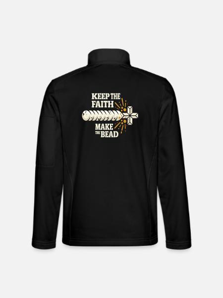 Gardez la foi : fabriquez la perle - Veste en tissu softshell Unisexe - noir - Dos
