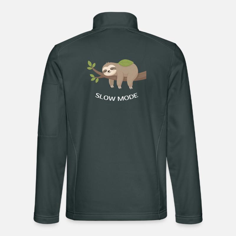 Slow Mode Sloth on Branch Unisex Softshell Jacket