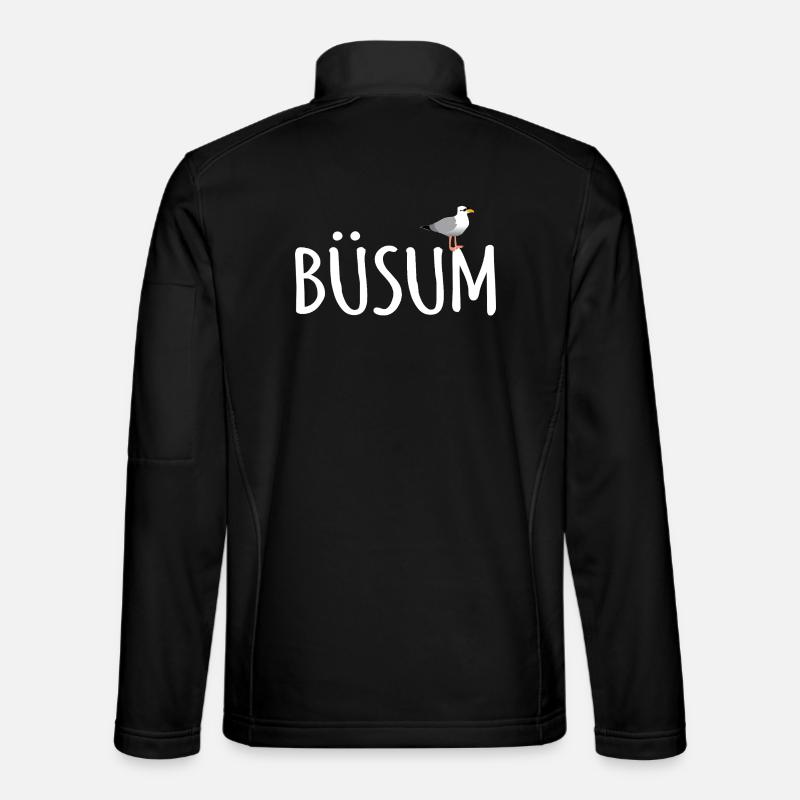 Büsum Seagull - Unisex Softshell Jacket - black