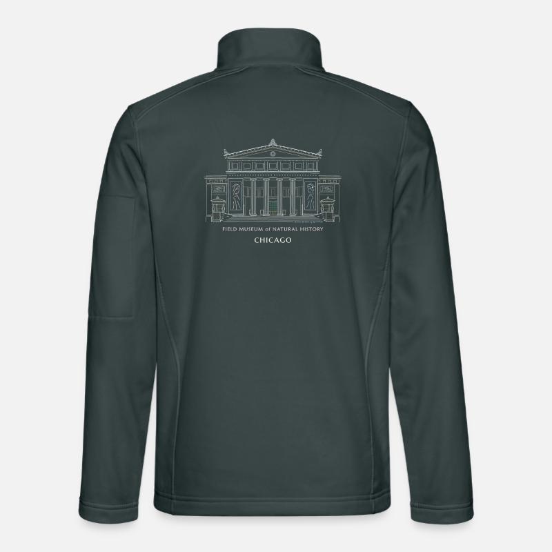 Chicago, Musée d’histoire naturelle du dessin à la main Veste en tissu softshell Unisexe