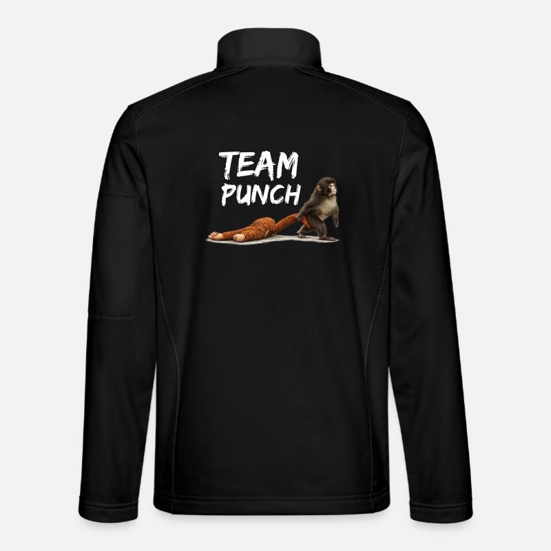 Team Punch Viral Monkey Shirt - Unisex Softshelljacke - Schwarz