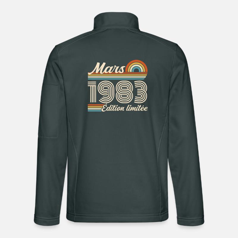 43rd Birthday Gift - Born in March 1983 Unisex Softshell Jacket