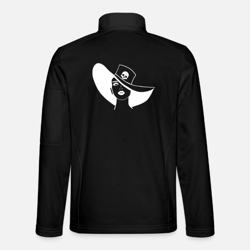 The Ghost in the Hat - Unisex Softshell Jacket - black