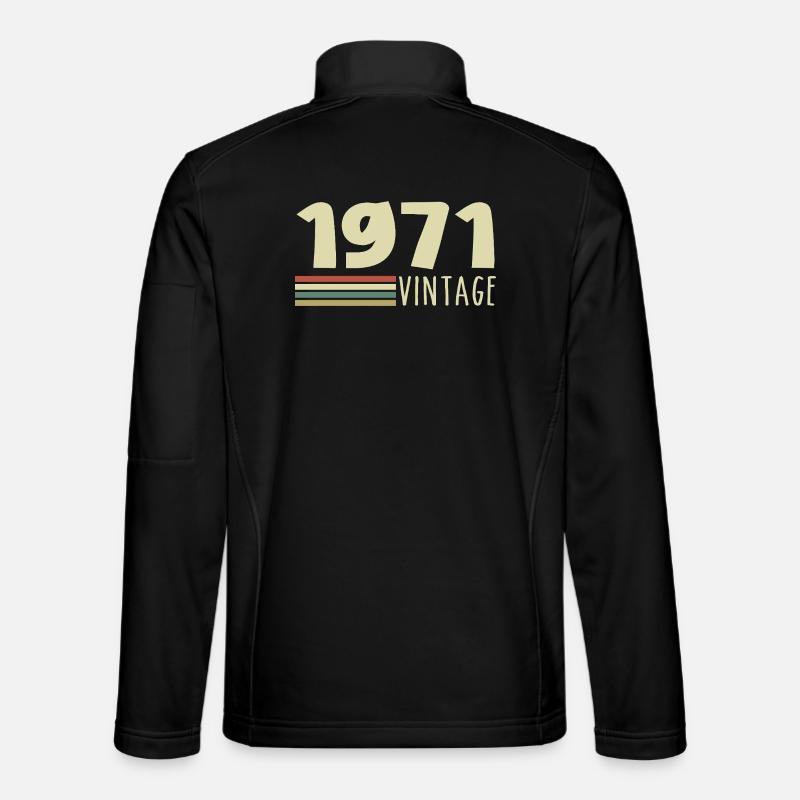 1971-Anniversary-1971-retro-1971 - Unisex Softshell Jacket - black