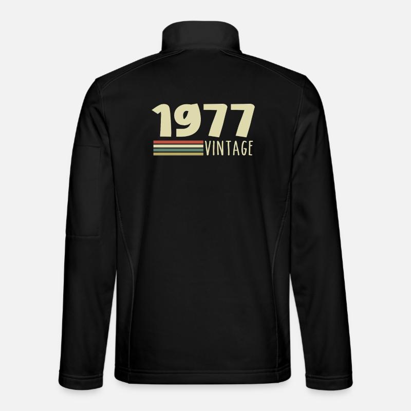 1977-Anniversary-1977-Retro-1977 - Unisex Softshell Jacket - black