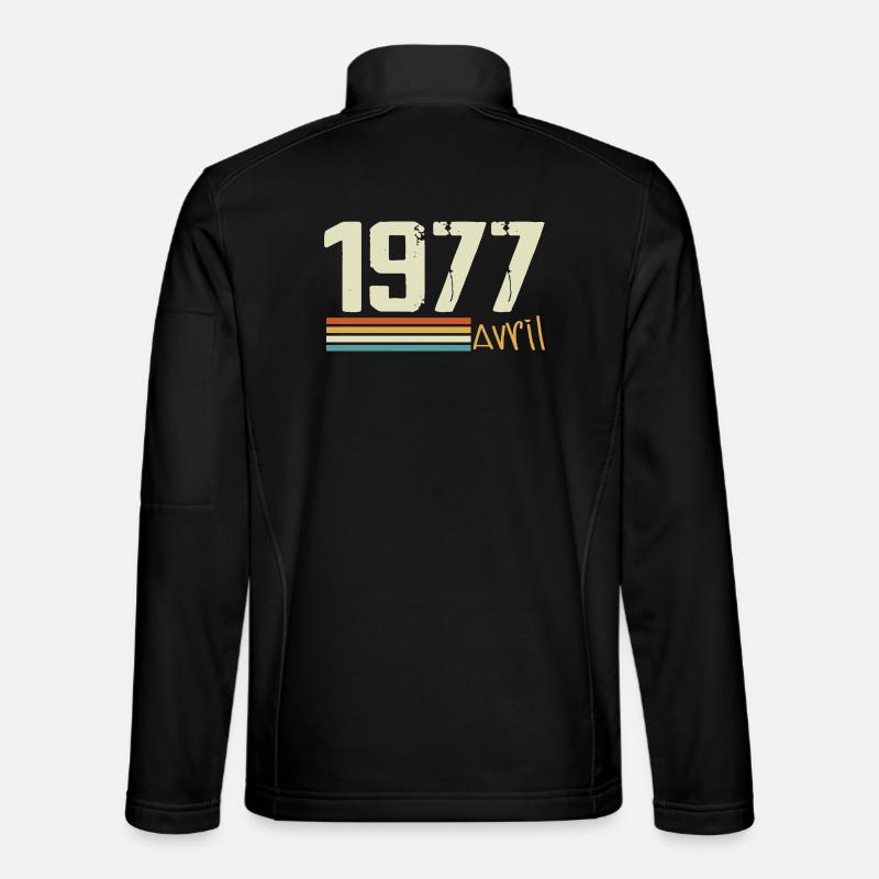 Né en avril 1977 - Veste en tissu softshell Unisexe - noir