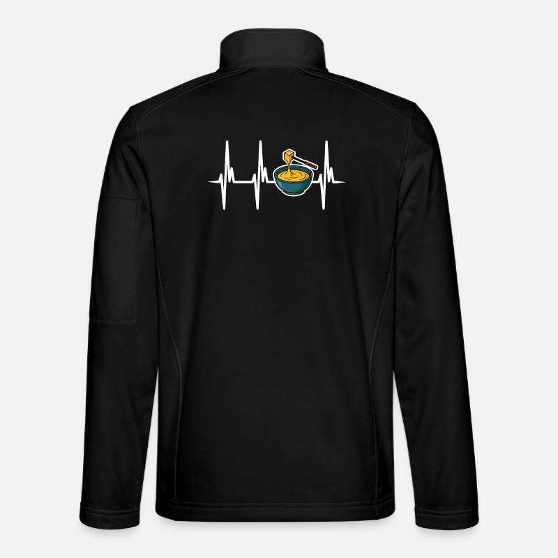 I love cheese fondue - Unisex Softshell Jacket - black