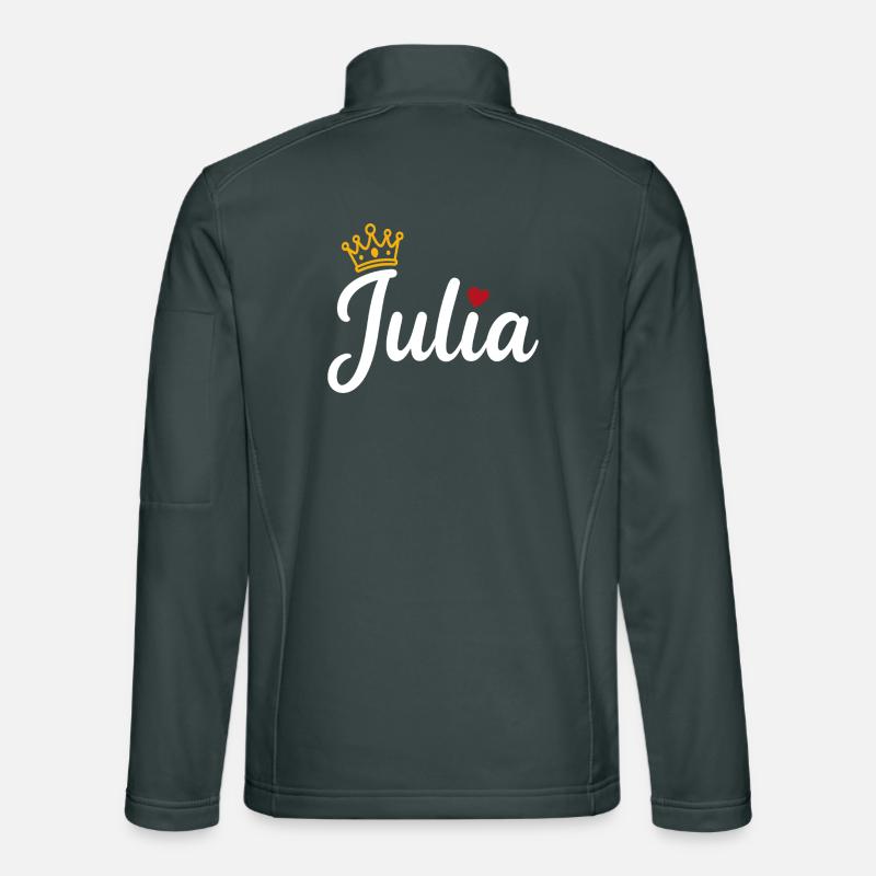 Juliet Name Crown Heart Calligraphy Personalized Unisex Softshell Jacket