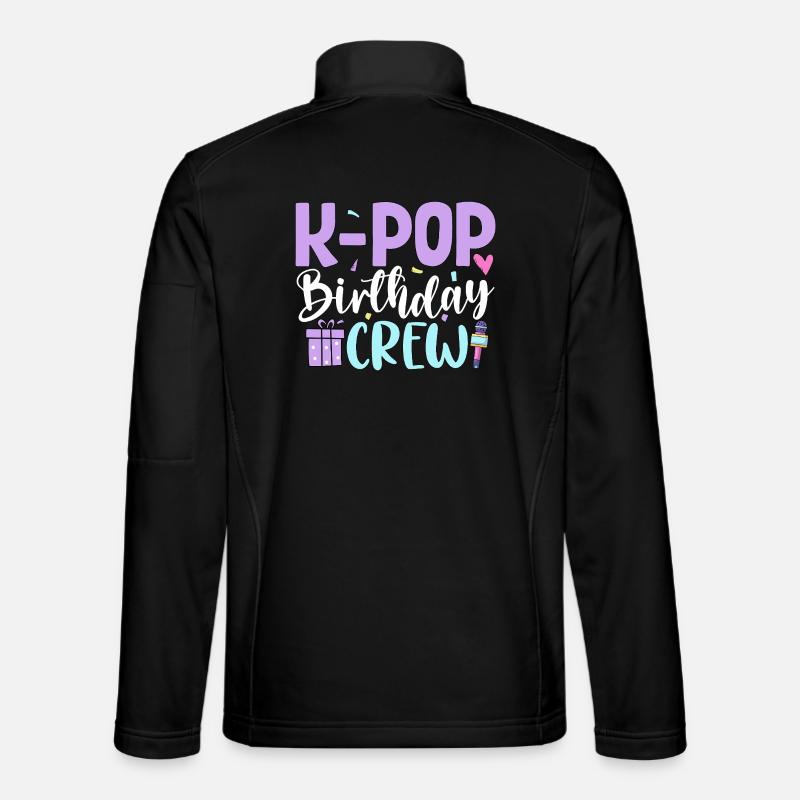 Équipe d’anniversaire K Pop - Veste en tissu softshell Unisexe - noir