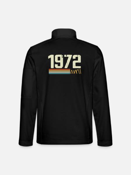Né en avril 1972 - Veste en tissu softshell Unisexe - noir