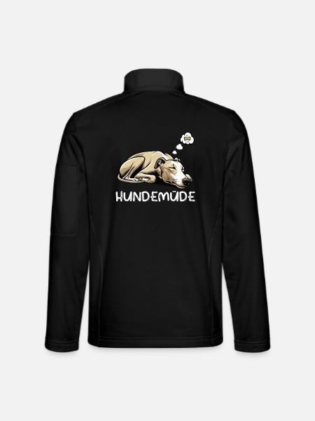 Hundemüde Whippet Windhund Whippets Whippethalter - Unisex Softshelljacke - Schwarz