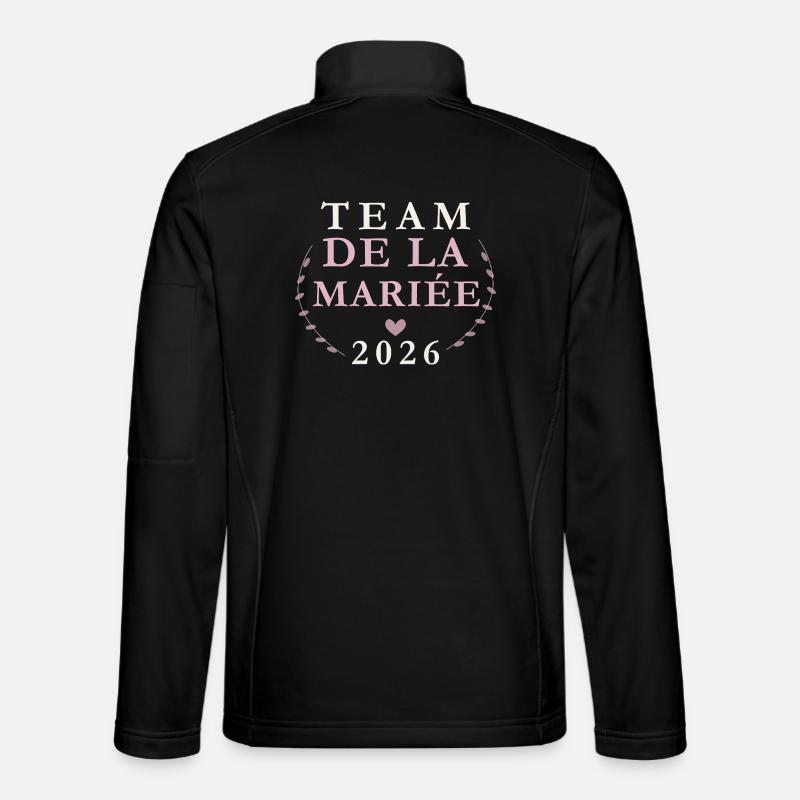 Équipe Mariée 2026 - Veste en tissu softshell Unisexe - noir