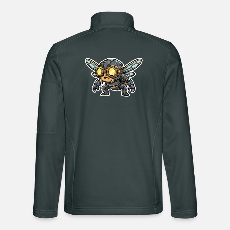 Steampunk Combat Fly Armor Steel and Brass Unisex Softshell Jacket