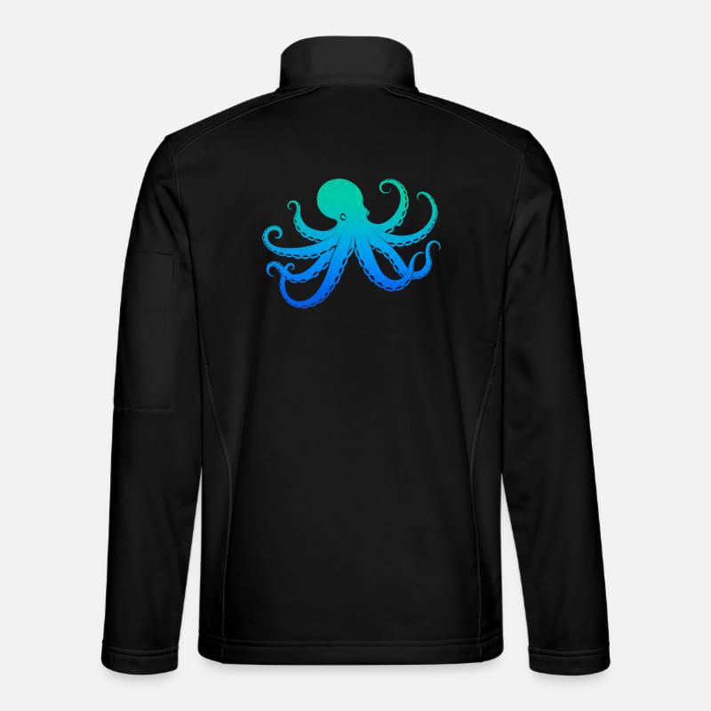 Octopus Boys Children Men's Octopus Unisex Softshell Jacket