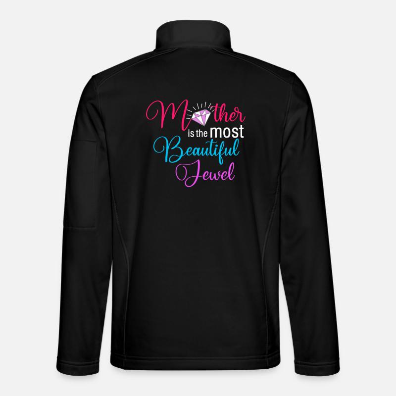 Maman est le plus beau diamant floral bijou Veste en tissu softshell Unisexe