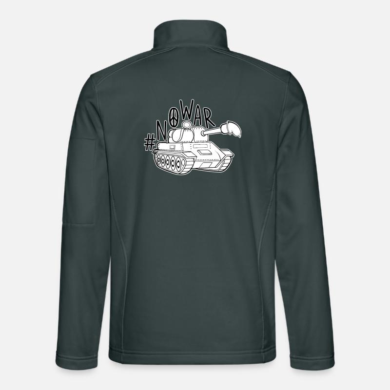 Kein Krieg, Panzer mit Kondom Unisex Softshelljacke