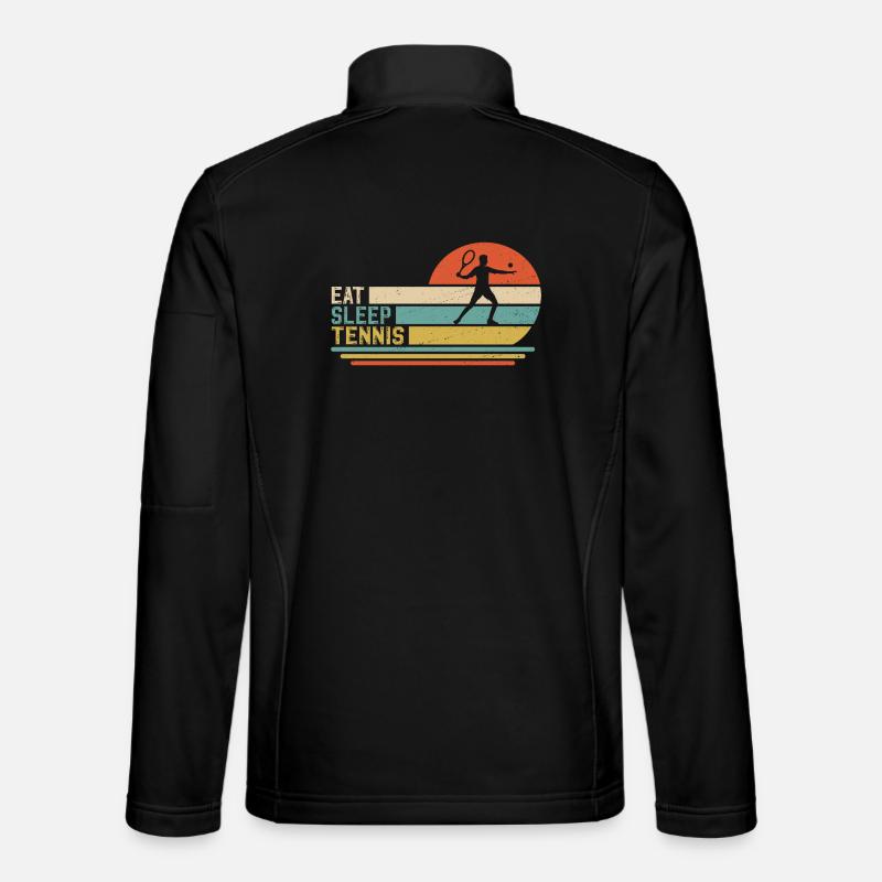 eat sleep tennis  - Unisex Softshelljacke - Schwarz