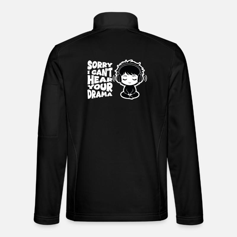 No Drama Casque Audio Manga Relatable - Veste en tissu softshell Unisexe - noir