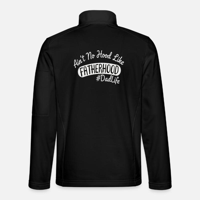 Vater Spruch Papa Vie Paternité - Veste en tissu softshell Unisexe - noir