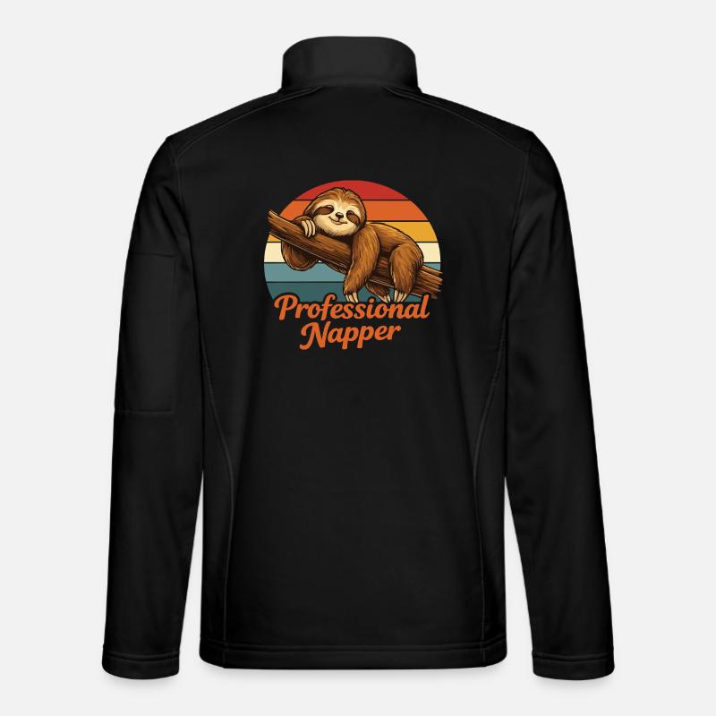 Professional Napper Sloth Shirt Funny Lazy - Unisex Softshelljacke - Schwarz