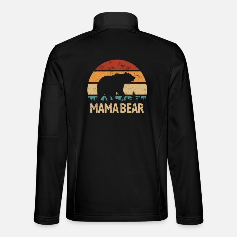 Mama Bear - Muttertag - Vintage Geschenk Unisex Softshelljacke