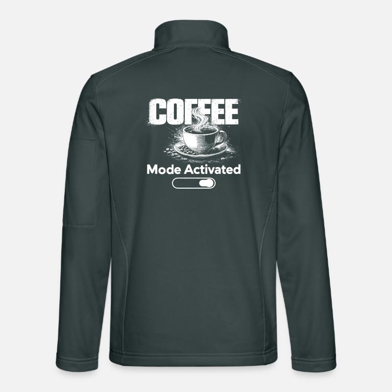 Coffee Mode Activated Shirt Funny Coffee Lover Unisex Softshelljacke