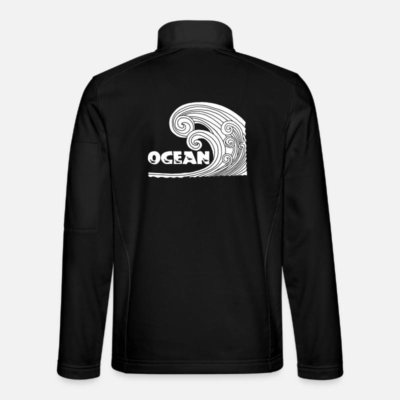 The White Wave - Unisex Softshell Jacket - black