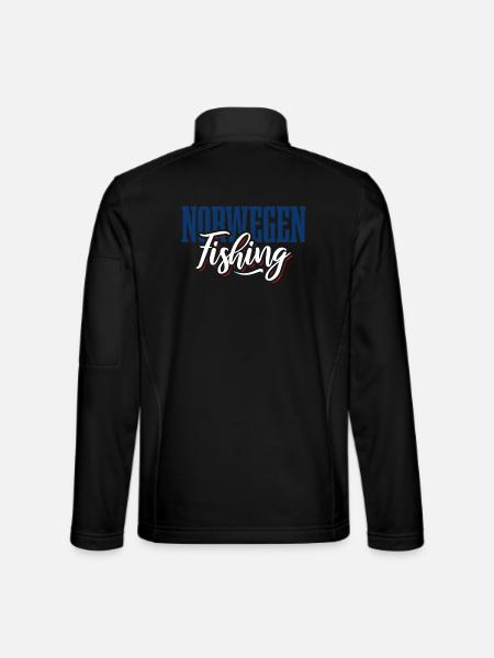 Norway Fishing - Angler Gift - Unisex Softshell Jacket - black