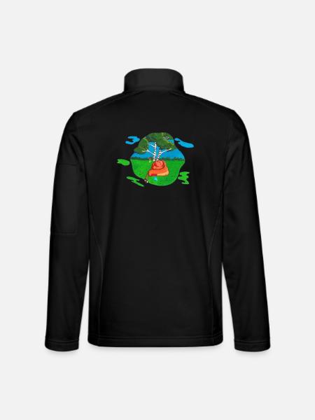 Champignon pour le dos - Veste en tissu softshell Unisexe - noir - Dos