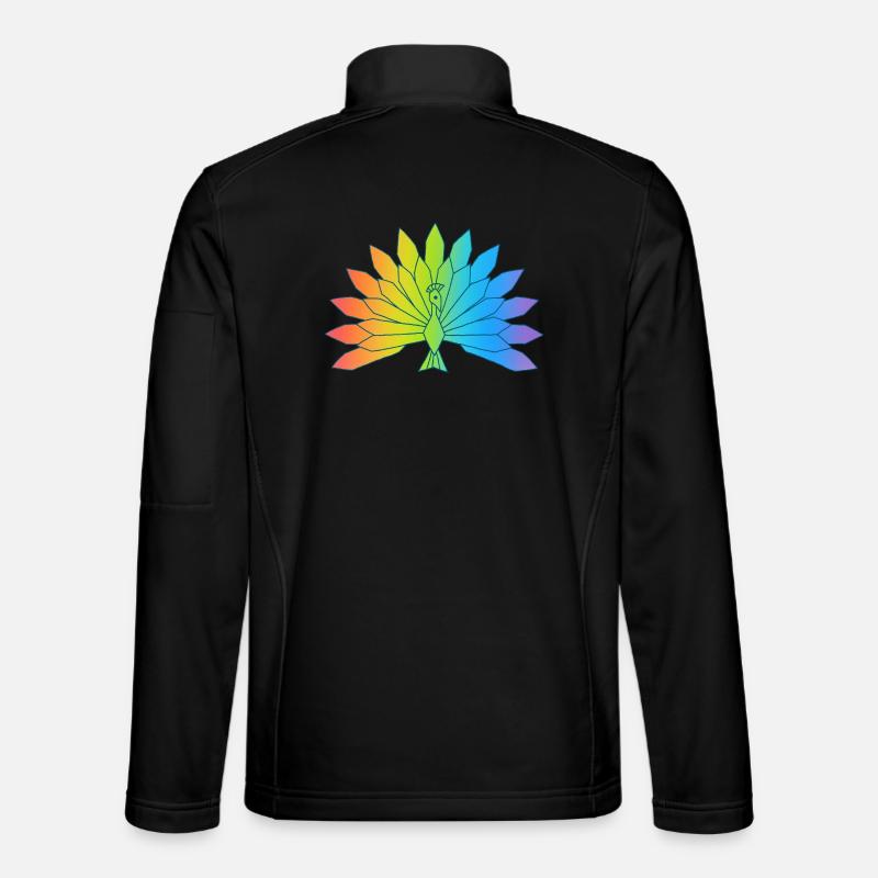 Paon multicolore Veste en tissu softshell Unisexe