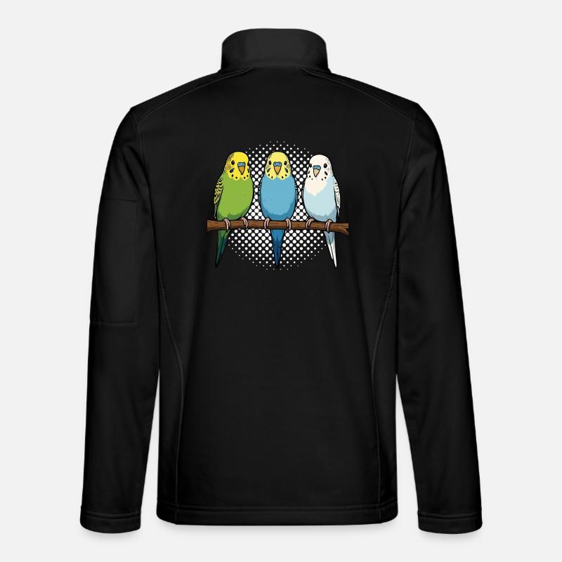 Budgerigars Budgie Owners Budgies - Unisex Softshell Jacket - black
