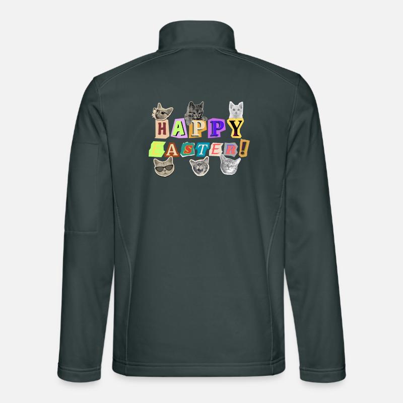 Joyeux chats de Pâques Veste en tissu softshell Unisexe