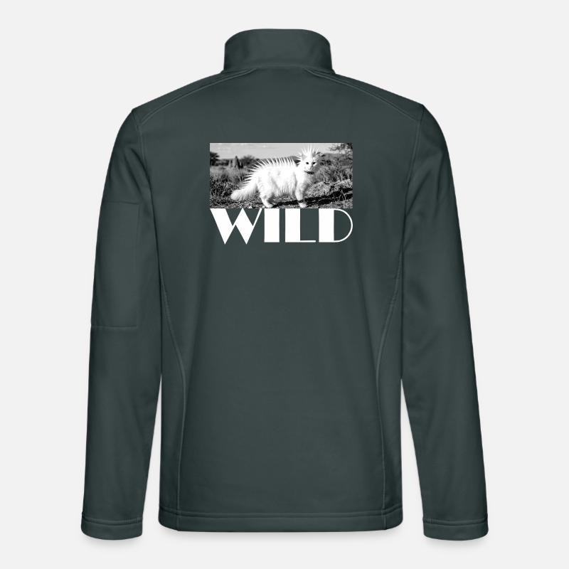 Wild punky cat with spiked mane wild Unisex Softshell Jacket