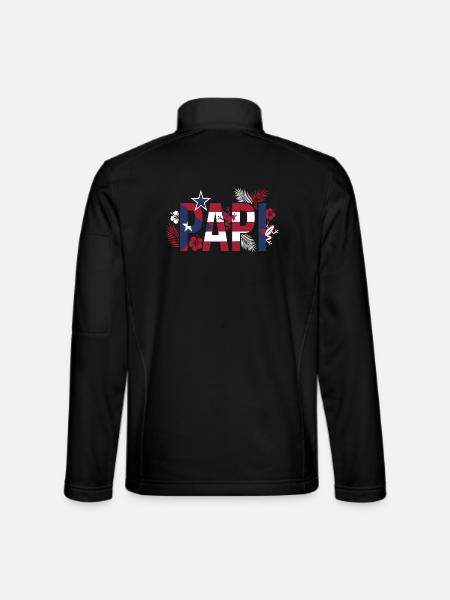 Daddy Flag Tropics Hawaii Style Dad - Unisex Softshell Jacket - black
