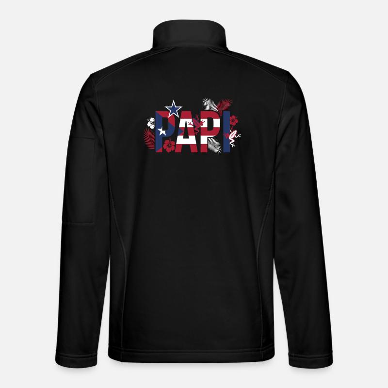 Daddy Flag Tropics Hawaii Style Dad - Unisex Softshell Jacket - black