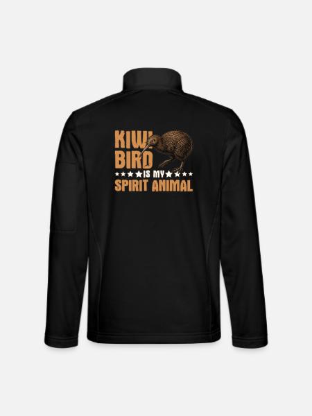 Kiwi-Vogel ist mein Geisttier Neuseeland - Unisex Softshelljacke - Schwarz