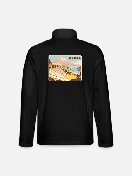 Sizilien - Unisex Softshelljacke - Schwarz