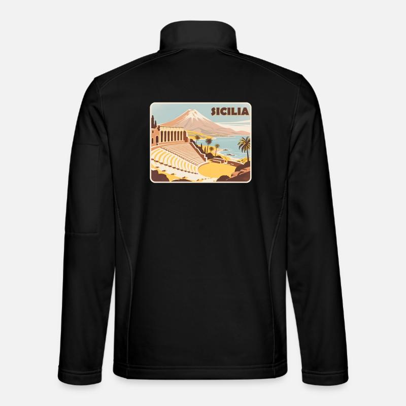 Sizilien - Unisex Softshelljacke - Schwarz