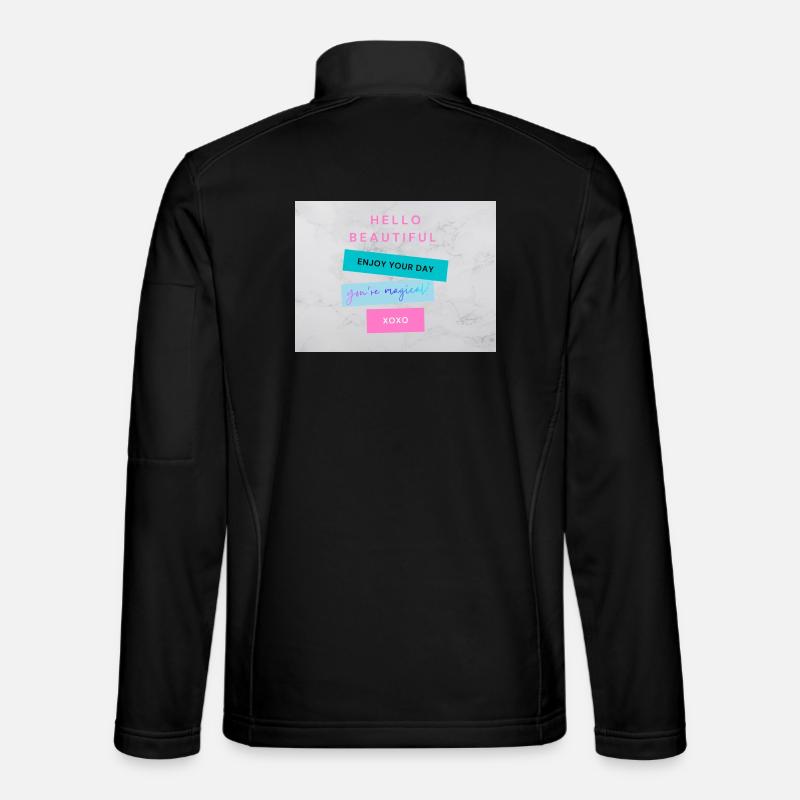 HELLO BEAUTIFUL Positive Aesthetic motivation - Unisex Softshelljacke - Schwarz
