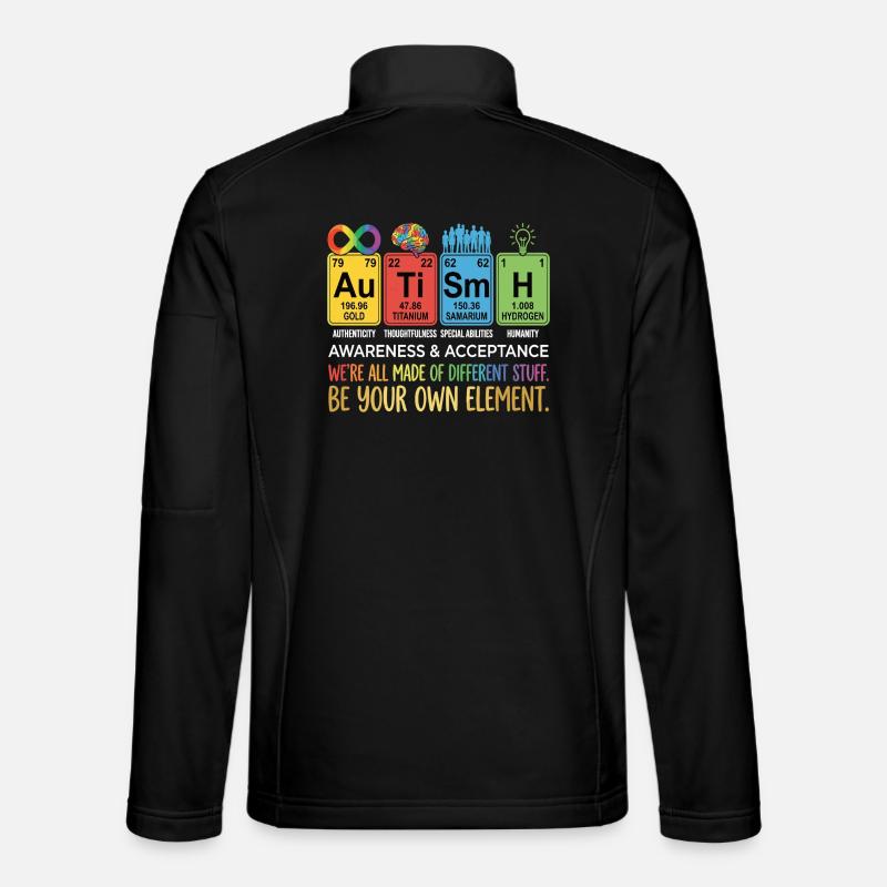 Sensibilisation à l’autisme Chimie Neurodiversité - Veste en tissu softshell Unisexe - noir