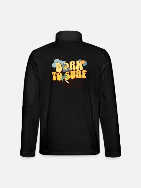 Born To Surf - Unisex Softshelljacke - Schwarz