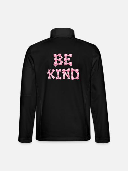 Be Kind T-Shirt Nœud Rose Coquette Aesthetic - Veste en tissu softshell Unisexe - noir - Dos