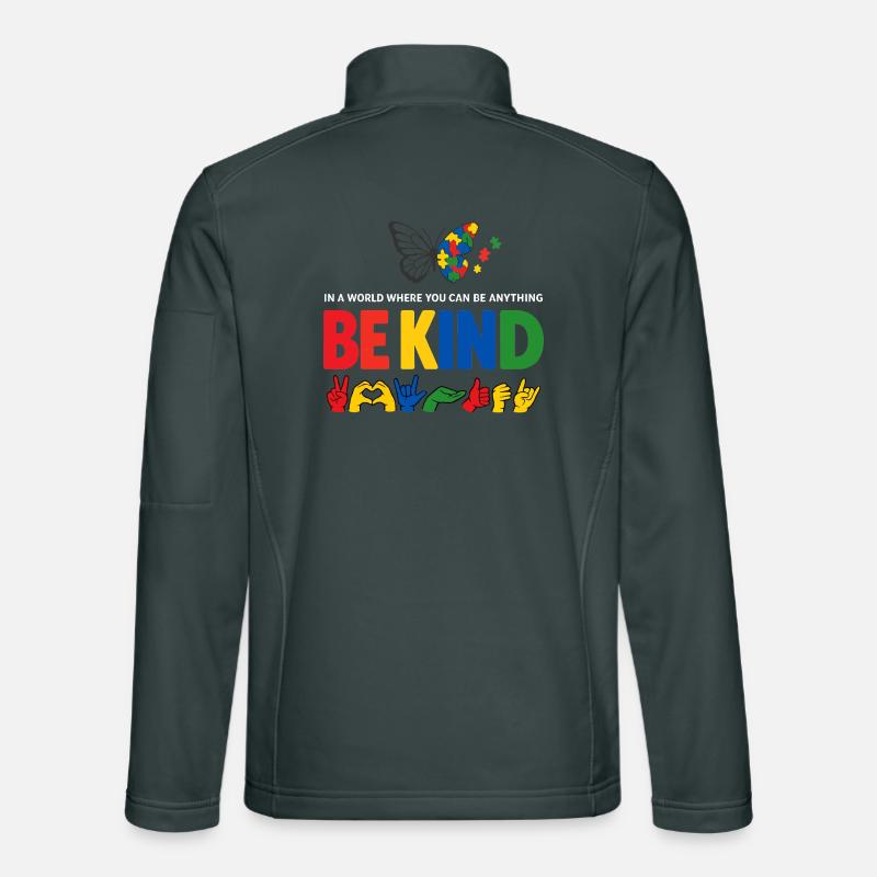 Be Kind Sign Language Inclusive Unisex Softshell Jacket