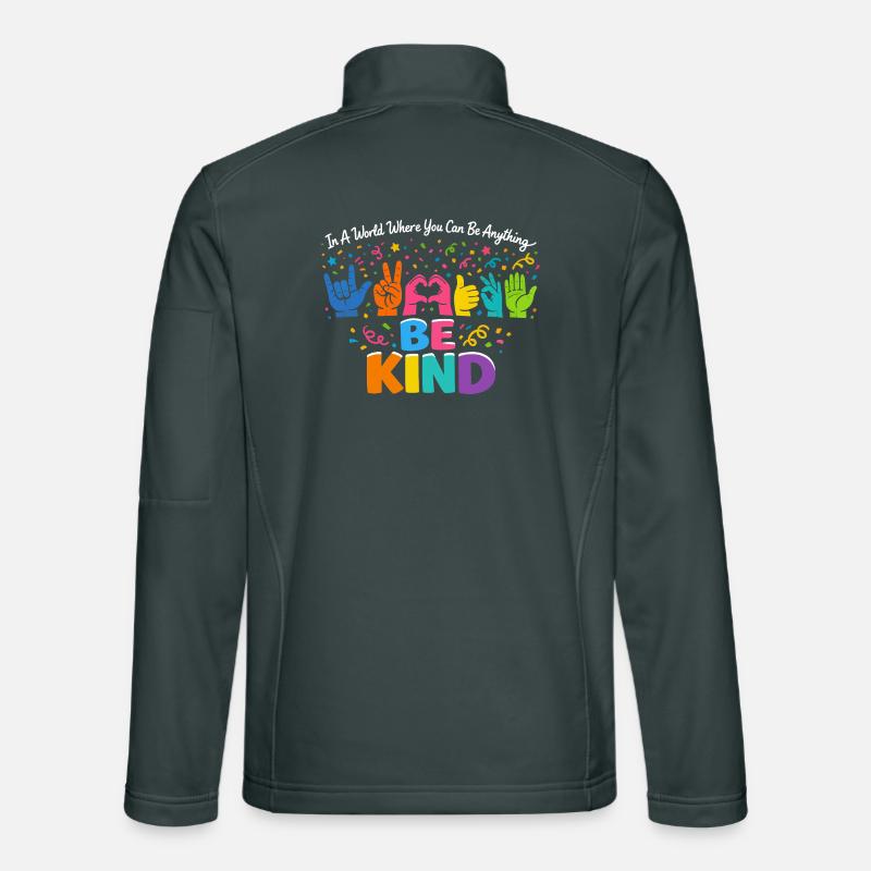 Be Kind Sign Language Inclusive Unisex Softshell Jacket
