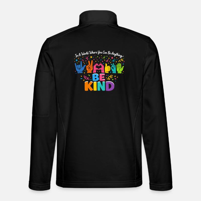 Be Kind Sign Language Inclusive Unisex Softshell Jacket