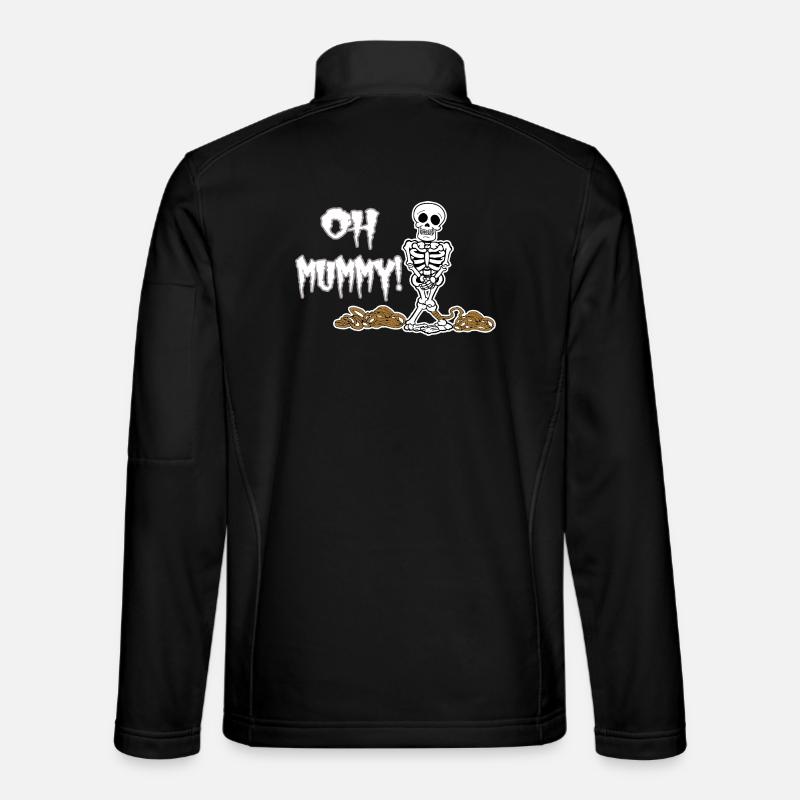 Oh Maman ! Squelette d’Halloween drôle Veste en tissu softshell Unisexe