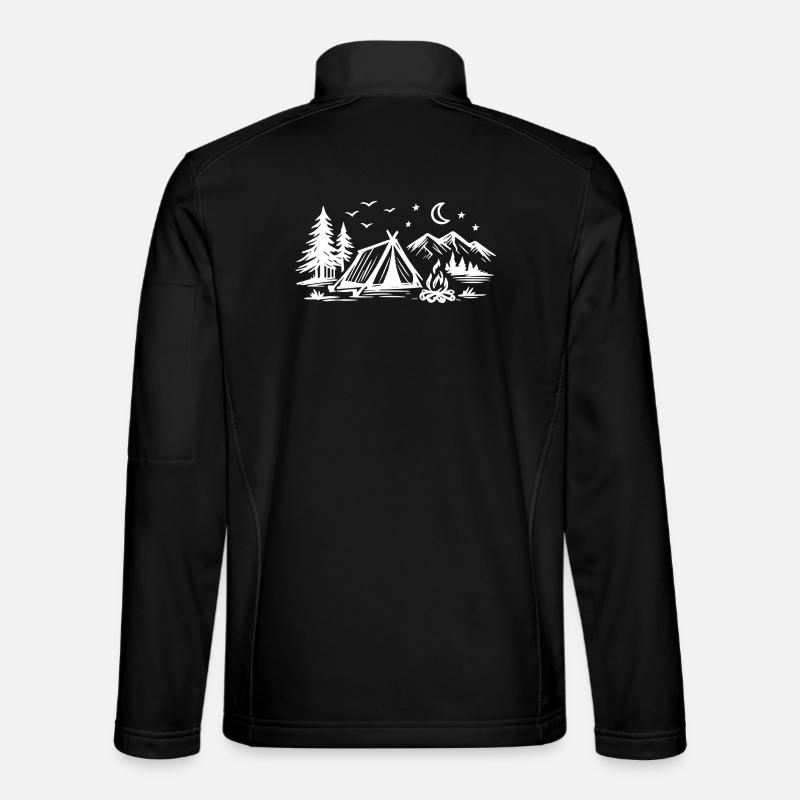 Tente de camping - Veste en tissu softshell Unisexe - noir