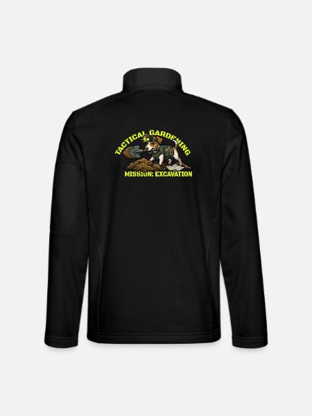 Chien de jardin tactique : Excavation de mission - Veste en tissu softshell Unisexe - noir - Dos