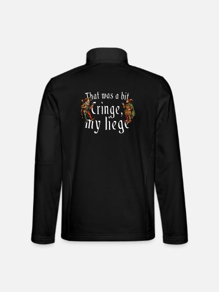 Das war ein bisschen Mein Lehnsherr mittelalterlich - Unisex Softshelljacke - Schwarz - Hinten