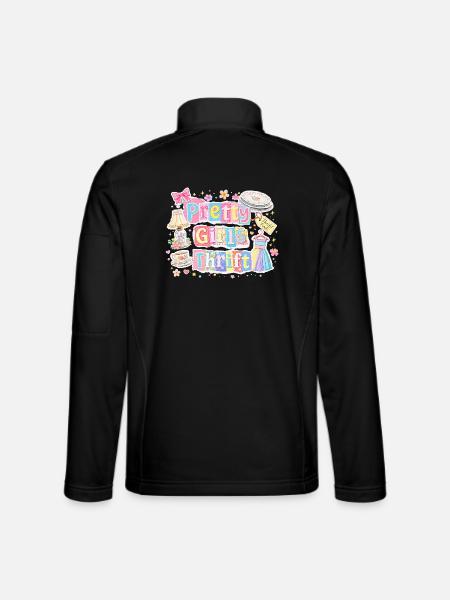 Pretty Girls Thrift Friperie Vintage Mode - Veste en tissu softshell Unisexe - noir - Dos
